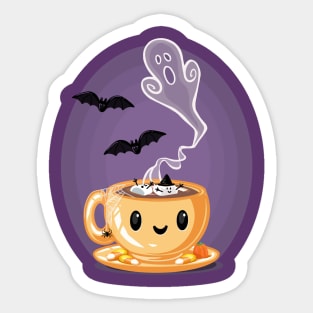 Haunted Halloween Hot Chocolate Sticker